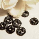 SNOW OBSIDIAN Donut Bead 10mm (pack of 4)