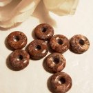LEOPARDSKIN JASPER 10mm Donut Bead 4 pack