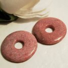 RHODONITE Donut Bead 30mm