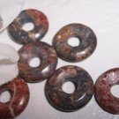 LEOPARDSKIN JASPER 15mm Donut Bead 6 pack