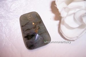 LABRADORITE faceted trapezoid pendant