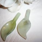 JADE Fancy Leaf Tube Bead (pk 3)