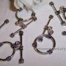 Sterling Silver Fancy Round Toggle
