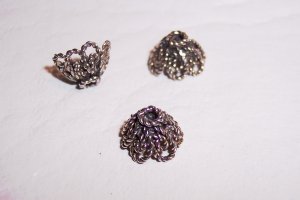 Sterling Silver GENUINE BALI Bead Cap #93