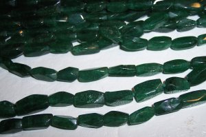 AVENTURINE (green) Twist Rectangle Beads 4x10