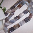 BOTSWANA AGATE 14x10 Rectangle beads16" strand