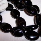 BLACK ONYX 18x13 mm Oval Beads