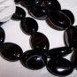 BLACK ONYX 18x13 mm Oval Beads