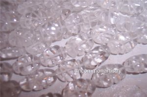 CRYSTAL QUARTZ Carved  Ovals Beads 8x11mm