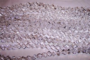 CRYSTAL CLEAR Quartz 4mm Cube Beads SIDE-DRILLED
