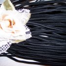 Faux Suede Cord 1mm BLACK 5 Meters