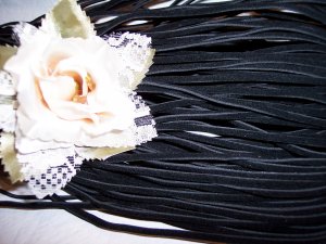 Faux Suede Cord 1mm BLACK 5 Meters