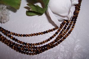 TIGER EYE 16" strand 4mm Beads