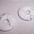 WHITE HOWLITE Donut Bead 10mm 6pk