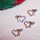 LOBSTER Claw Clasps Sterling Silver HEART-Shaped