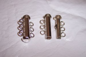 TUBE CLASP 3 strand Sterling Silver