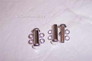 TUBE CLASP 2 strand Sterling Silver