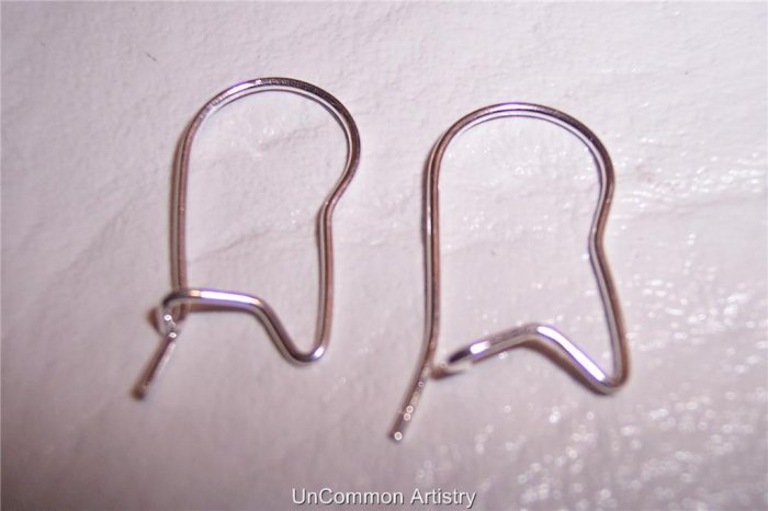 KIDNEY Earring Wires 20ga. Sterling Silver q.25