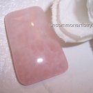 ROSE QUARTZ Puffed Trapezoid Pendant!