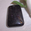 BLUE GOLDSTONE PUFFED TRAPEZOID PENDANT