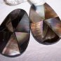 ABALONE Inlay Teardrop Station Bead Pendant 44x29mm