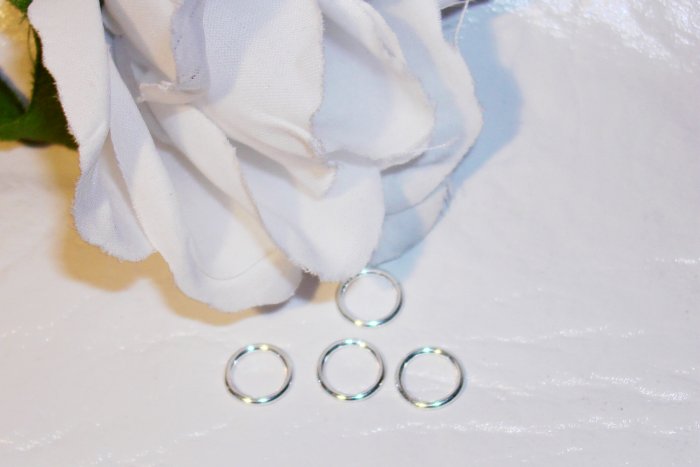 8mm OPEN Sterling Silver Jump Rings 20g. q.20
