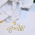 8mm OPEN GOLD PLATED Jump Rings 18g. q.100