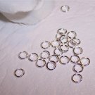 4mm OPEN SILVER PLATED Jump Rings 21g. q.100