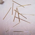1" HEAD PINS 22 Gauge GOLD PLATED q.100