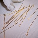 2" EYE PINS 22 Gauge GOLDPLATED q.100