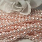 GLASS PEARLS Czech 6mm Round BABY PINK q.100