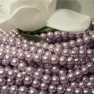GLASS PEARLS Czech 6mm Round LILAC q.100