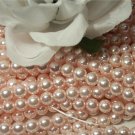 GLASS PEARLS Czech 6mm Round PINK ROSE q.100