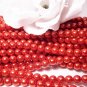 GLASS PEARLS Czech 6mm Round TANGERINE q.100