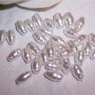 GLASS PEARLS Rice shaped WHITE 7X4 q.100