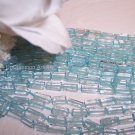 Blue Topaz 4x9mm RECTANGLE Beads 15" Strand