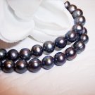 Fresh Water Potato PEARLS 7-9mm PEACOCK 16" strand