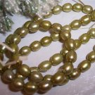 Fresh Water RICE PEARLS 5mm OLIVE 16" Strand