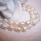 Fresh Water RICE PEARLS 7-9mm CREAM 16" Strand