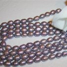 Fresh Water RICE PEARLS 7-8mm LILAC16" Strand
