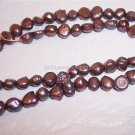 Fresh Water NUGGET PEARLS 4-5mm MAUVE 15" Strand