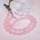 ROSE QUARTZ Faceted  TEARDROP Shape Beads 16" Strand