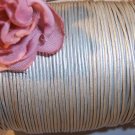 LEATHER CORD 1mm PEARL SILVER  5 yards