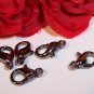 Lobster Claw Clasps Gun Metal Sm Rounded Ovals q.10