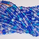 CARIBBEAN BLUE MIX Czech  6mm DRUK Beads 50