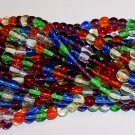 RAINBOW MIX Czech  6mm DRUK Beads 50