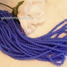 BLUE FROST 4mm Round Czech DRUK Beads q.100