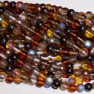 WHEATBERRY MIX Czech  4mm DRUK Beads 100