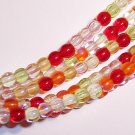 TANGO MIX Czech  8mm DRUK Beads 50