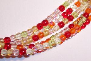 TANGO MIX Czech  8mm DRUK Beads 50